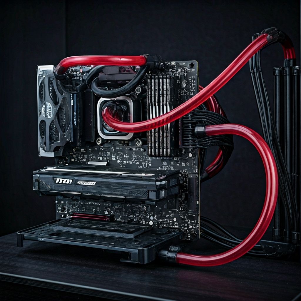 Custom loop PC with MSI board and GPU